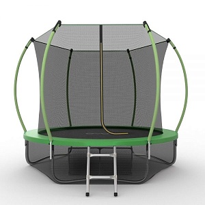 EVO JUMP Батут с внешней сеткой и лестницей, диаметр 10ft (зеленый) + нижняя сеть NEW